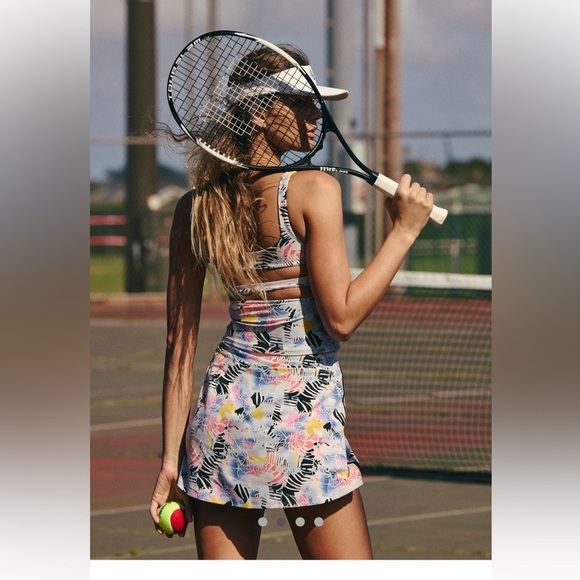 Free People Printed Volley Skort Size Small Mystic Floral High Rise NEW - Picture 3 of 14